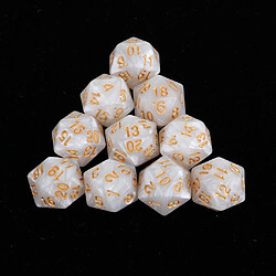 Lot de 10 dés à vingt faces D20 Jouer à D u0026 D RPG Party Games