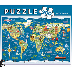 Educa Borras Educa puzzles 200 pieces mappemonde