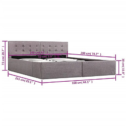 vidaXL Cadre de lit à rangement hydraulique sans matelas 160x200 cm pas cher