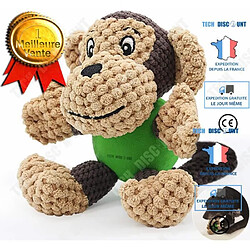 Tech Discount TD® Jouet Chiot Peluche Jouet Chien Interactif Couineur pour Nettoyer des Dents en Caoutchouc, Jouet a Macher Resistant pour Petits