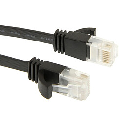 Wewoo Câble LAN réseau Ethernet plat noir CAT6 ultra-plat, longueur: 3 m