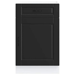 Avis vidaXL Armoire de cuisine Porto noir bois d'ingénierie