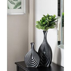 Beliani Vase décoratif THAPSUS Céramique 39 cm Noir