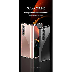 Universal Samsung Galaxy Z Fold 3 Case, pour Samsung Galaxy Z Fold 3 5G Electroplaste Transparent Ultra-Thin