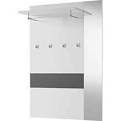 Pegane Vestiaire entrée coloris anthracite/blanc, 100 x 149 x 26 cm