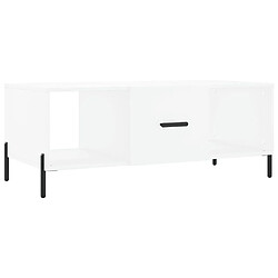 Maison Chic Table basse,Table Console Table d'appoint, Table pour salon blanc 102x50x40 cm bois d'ingénierie -MN80851