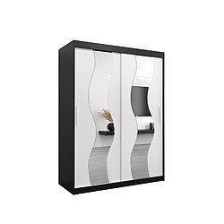 Abiks Meble Armoire Sewilla à portes coulissantes 200/150/62 2 portes (noir/blanc)