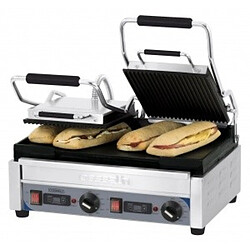 Grill Professionnel Double à Panini - 445 x 242 mm - Casselin 