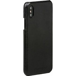 DBRAMANTE1928 Coque pour iPhone X/XS Rigide en Cuir Noir