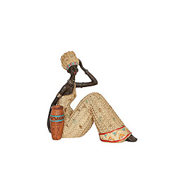 Figurine Décorative Romimex Multicouleur Résine Africaine Vase 20 x 20 x 11 cm