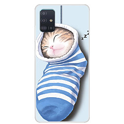 Coque en TPU impression de motifs souple chaussette pour votre Samsung Galaxy A51