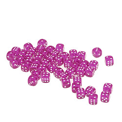 50pcs acrylique à six faces dés 12mm d6 dés pour d u0026 d dnd rpg jeu de société violet pas cher