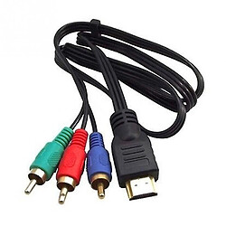 Universal Adaptateur câble HDMI à 3 RCA Adaptateur câble AV Audio Vidéo Convertisseur Connecteur Composant Câble