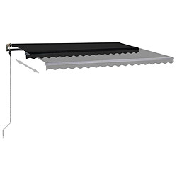 Acheter vidaXL Auvent manuel rétractable avec LED 450x350 cm Anthracite