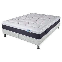 Ebac Matelas + sommier tapissier 180x200 Ressorts - Rueda - Soutien ferme - Made in France Ensemble ressorts Rueda 180x200. ATTENTION : Veuillez vérifier que cette dimension passe dans les escaliers, couloirs et portes. Sommier tapissier : Bois résineux massif - 1er choix - sans n?ud - traverse central de renfort, tissu 100% polyester - Matelas