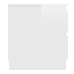 Acheter vidaXL Tables de chevet 2 pcs Blanc brillant 50x39x43,5 cm Aggloméré