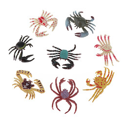 Acheter Le modèle animal d'insecte en plastique simule le crabe 8pcs de jouets