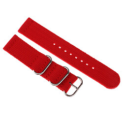 Acheter bracelet en nylon avec boucle en acier inoxydable rouge 20 mm