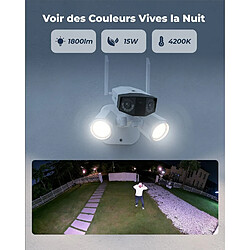 Avis Reolink Caméra de Sécurité 8MP 2.4/5 GHz WiFi Projecteur,Double Objectif,Panorama à 180°,Détection intelligente