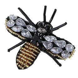 Acheter Patchs perlés abeille coeur strass coudre sur Patch Applique pour le décor de tissu