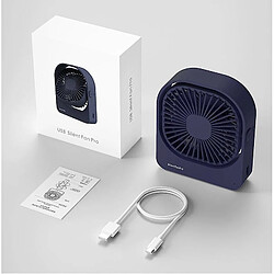 Acheter (Bleu Marine) Petit Ventilateur De Bureau Usb Ventilateur De Refroidissement Silencieux De Bureau Portable Pour Bureau à Domicile