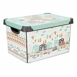 Kipit Boîte de rangement avec couvercle Enfant Route Plastique 17 L 27,5 x 22 x 36,5 cm (12 Unités)