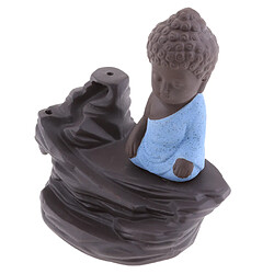 Avis Petite statue de tathagata méditation bouddha brûleur d'encens cendrier bleu