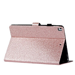 Wewoo Housse Étui Coque Pour iPad 10.2 / 10.5 Etui à rabat horizontal en cuir avec poudre de scintillement support et fente carte or rose pas cher