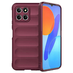 Htdmobiles Coque pour Huawei Honor X8 5G / Honor X6 - housse etui silicone gel fine + verre trempe - ROUGE BORDEAUX