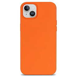 Coque en silicone doublure en fibre, mince, antichoc pour votre iPhone 14 - orange