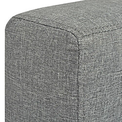 Helloshop26 Fauteuil chaise siège lounge design club sofa salon tissu gris clair 1102084/3 pas cher