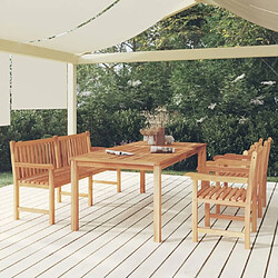 Salle à dîner de jardin 4 pcs,Table et chaise à manger Bois de teck massif -MN16600