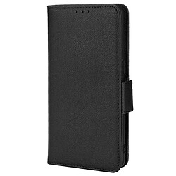 Etui en PU texture litchi avec support, noir pour votre Oppo Reno6 4G