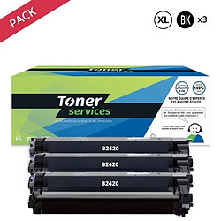 TONER SERVICES Compatible Brother TN2420 Pack 3 Toners Noir TN2420 (BTTN2420)