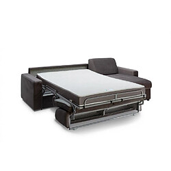 Inside 75 Canapé d'angle convertible MAESTRO EDITION VELOURS express matelas 18 cm couchage 140 cm bleu marine