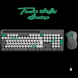 Avis Pack Premium Clavier sans fil + SOURIS sans fil optique Wireless Desktop ADVANCE nano récepteur USB GRIS ET BLANC