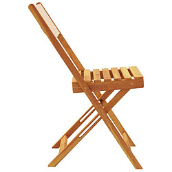 Acheter vidaXL Chaises de jardin pliantes lot de 8 beige tissu et bois massif