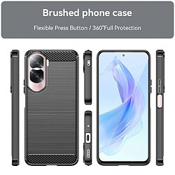 Htdmobiles Coque pour Huawei Honor 90 Lite 5G - housse etui silicone gel carbone + verre trempe - NOIR