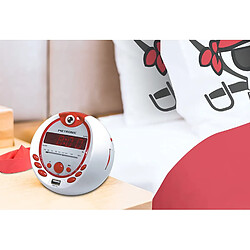 Metronic radio Réveil Enfant Pirate FM USB avec projection de l'heure et alarme rouge blanc