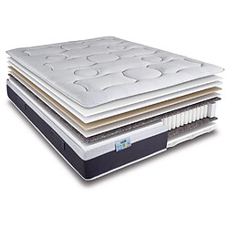 Ebac Matelas 180x200 Rueda - Ressorts ensachés - Hauteur 27 cm - Soutien ferme pas cher