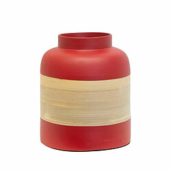 Paris Prix Pot Décoratif Bambou 22cm Rouge