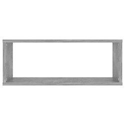 Maison Chic Lot de 6 Étagères cube murales,Etagère de rangement flottantes Gris béton 60x15x23 cm Aggloméré -MN29073 pas cher