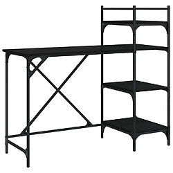 Acheter Helloshop26 Bureau table poste de travail meuble d'ordinateur informatique étude d'ordinateur avec étagères 120 x 47 x 109 cm noir 02_0023707