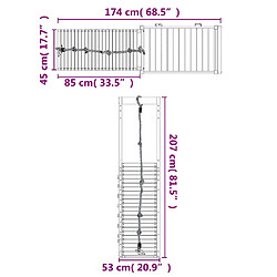 vidaXL Aire de jeux d'extérieur bois de pin massif pas cher