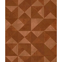 Noordwand Papier peint Topchic Graphic Shapes Facet Orange métallisé