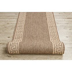 RUGSX TAPIS DE COULOIR SIZAL FLOORLUX modèle 20014 café mais 70 cm 70x780 cm pas cher