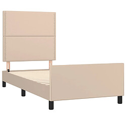 Acheter Maison Chic Cadre/structure de lit avec tête de lit pour adulte - Lit Moderne Chambre Cappuccino 90x190 cm Similicuir -MN91037