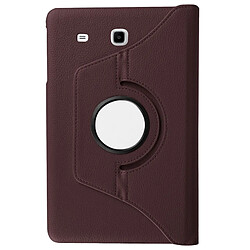 Avis Wewoo Housse Étui café pour Samsung Galaxy Tab E 9.6 / T560 / T561 Litchi Texture Horizontal Flip solide couleur en cuir avec 360 degrés support de rotation