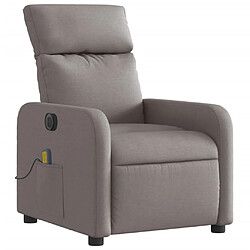 Avis vidaXL Fauteuil de massage inclinable électrique Taupe Tissu