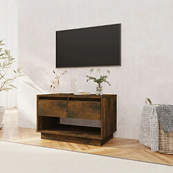 Avis Maison Chic Meuble TV scandinave - Banc TV pour salon Chêne fumé 70x41x44 cm Aggloméré -MN68486